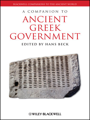 cover image of A Companion to Ancient Greek Government